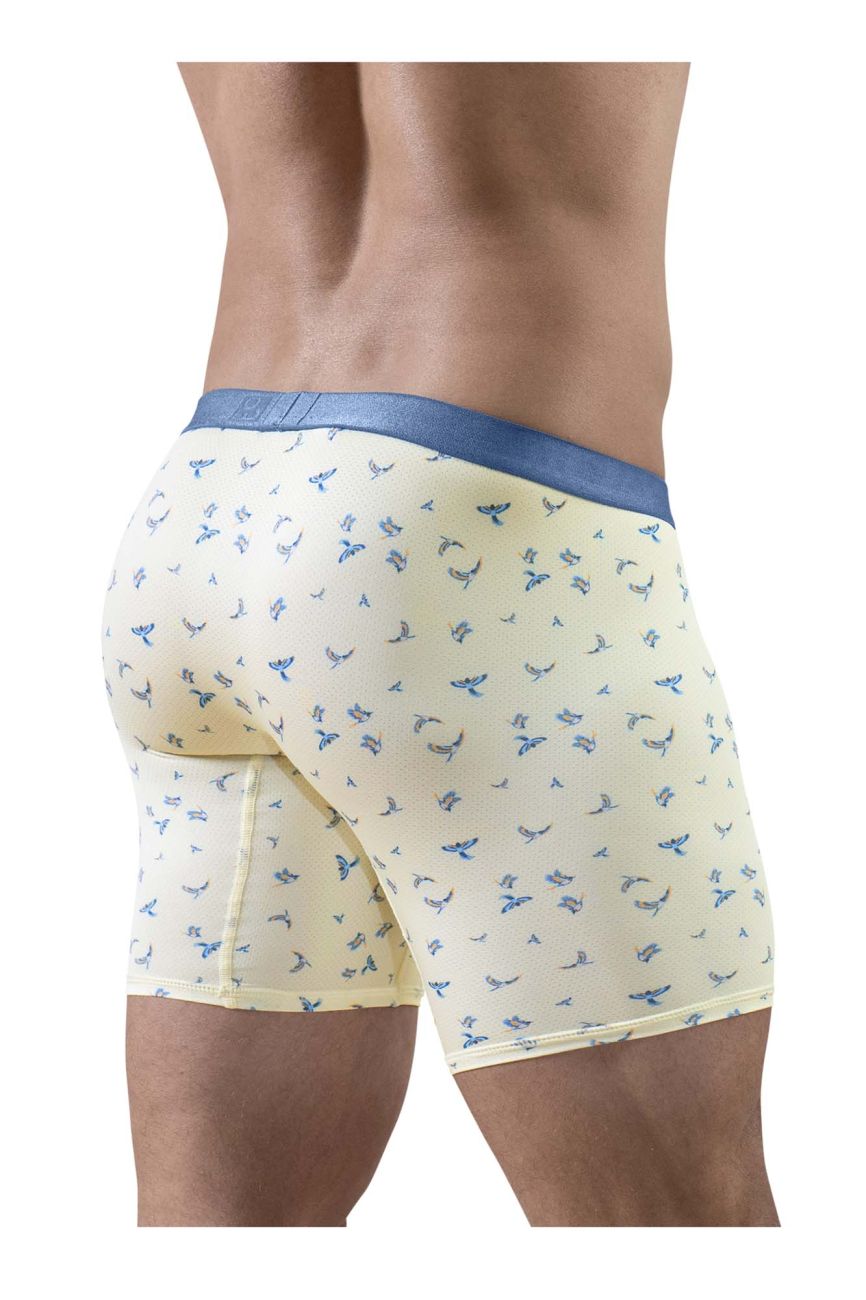 ErgoWear EW1771 SLK SE  Male Comfortable Boxer Briefs Vanilla Birds