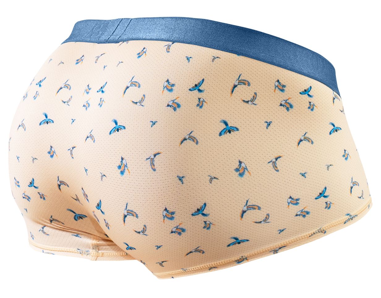 ErgoWear EW1774 SLK SE Male Comfortable Trunks Peach Birds