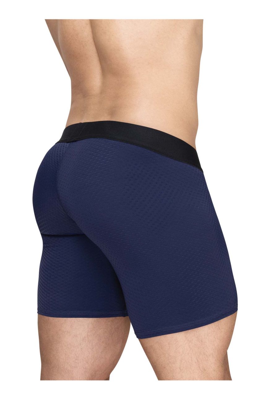 ErgoWear EW1792 MAX FLOW Mens Long Sleek Boxer Briefs Dark Blue