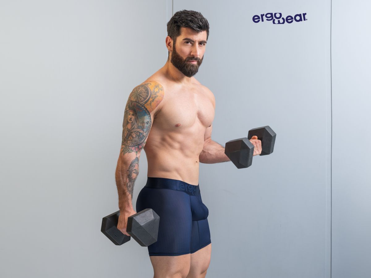 ErgoWear EW1815 MAX BOLD SE Mens All Day Pefromance Boxer Briefs Dark Blue