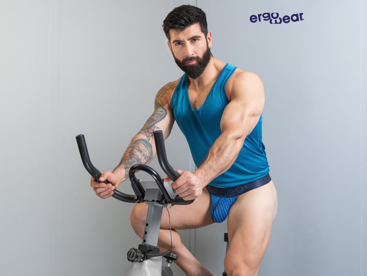 ErgoWear EW1816 MAX BOLD SE Mens Hugging G-String Mid Blue