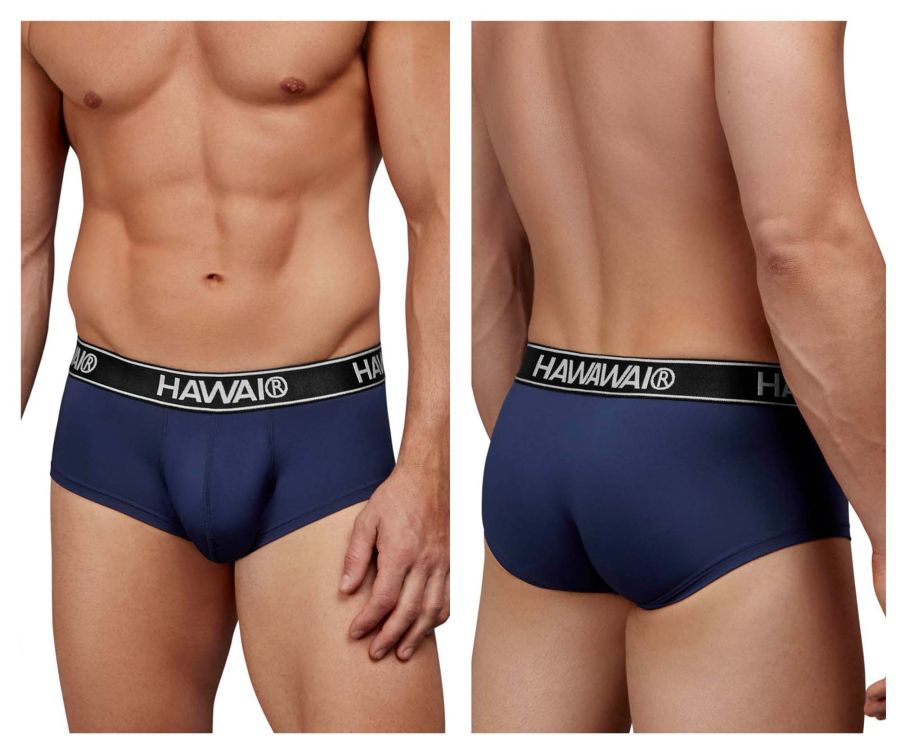 HAWAIR 41961 Mens Maximum Comfort Microfiber Briefs Dark Blue