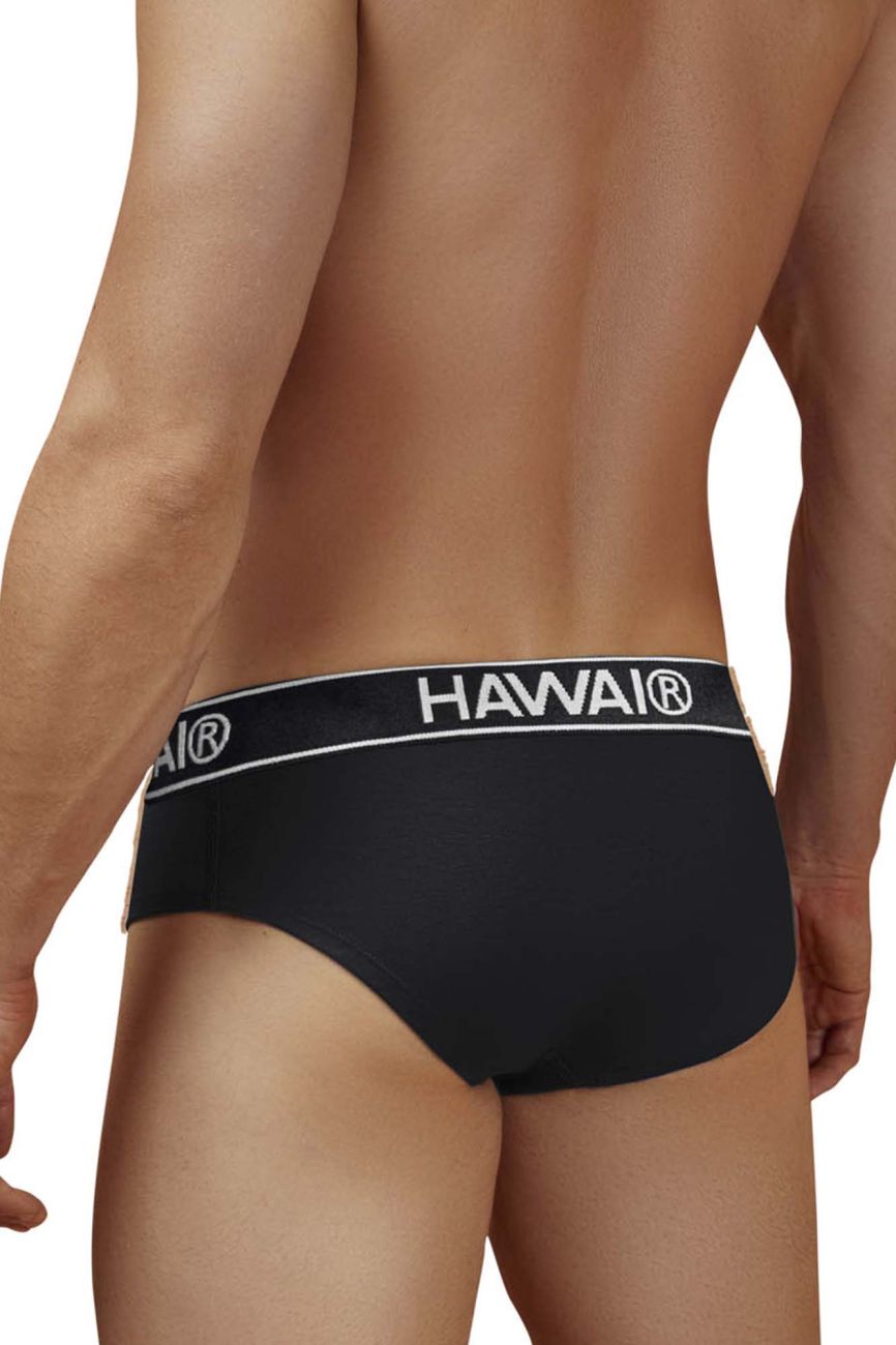 HAWAIR 41962 Cotton Blend Male Comfortable Briefs Black