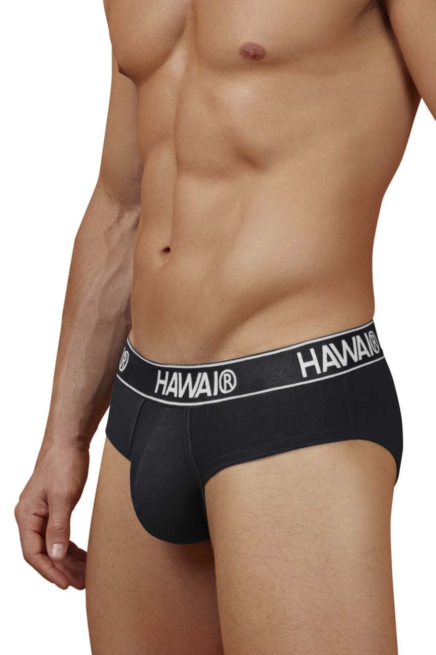 HAWAIR 41962 Cotton Blend Male Comfortable Briefs Black