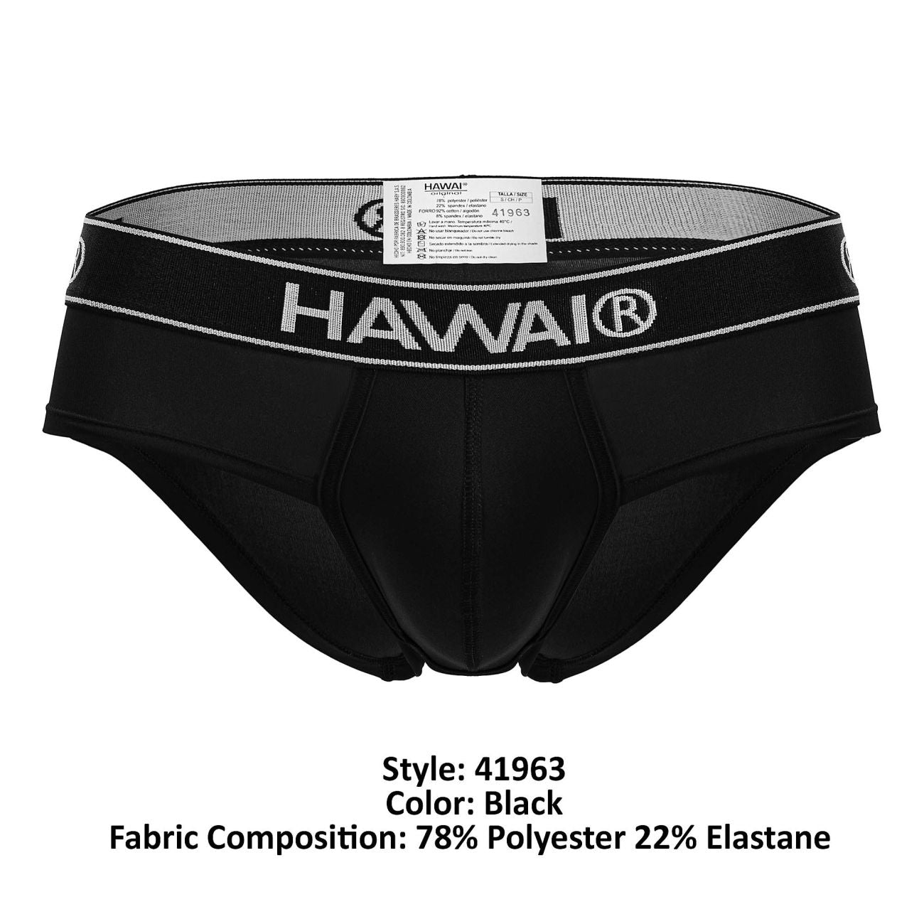 HAWAIR 41963 Microfiber Briefs for Men Black