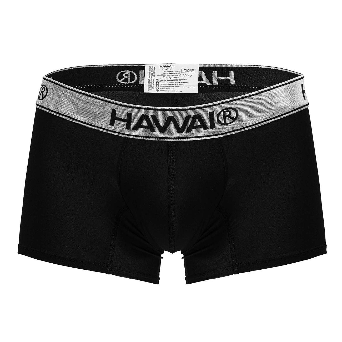 HAWAIR 41977 Microfiber Male Modern Fit Trunks Black