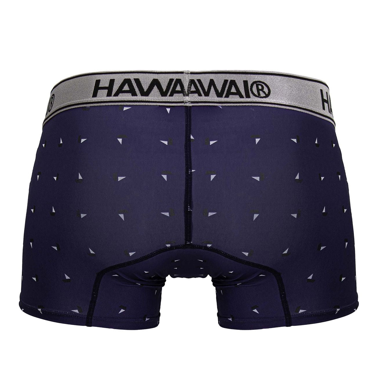 HAWAIR 42470 Printed Microfiber Trunks for Men Dark Blue