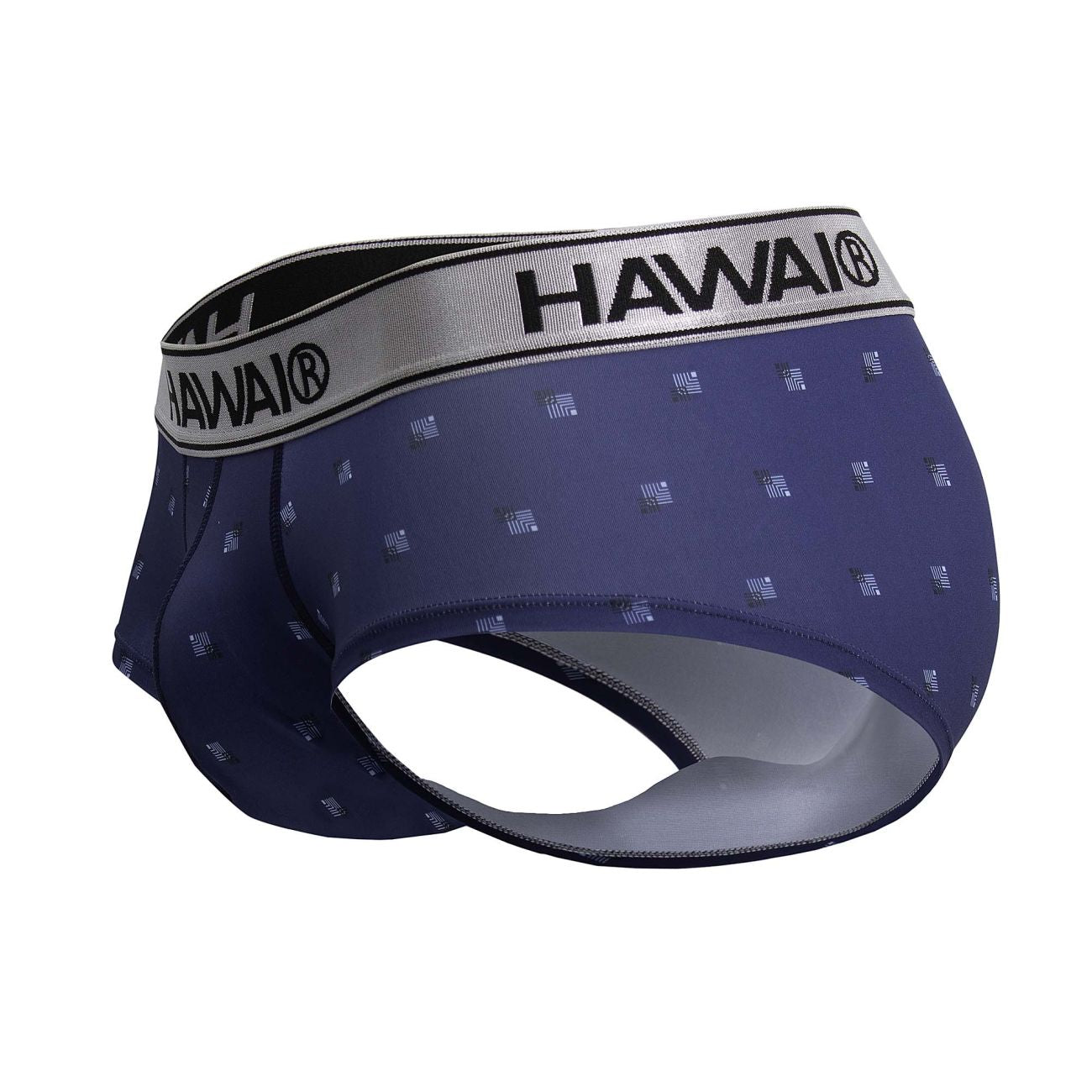 HAWAIR 42480 Printed Microfiber Briefs for Men Blue