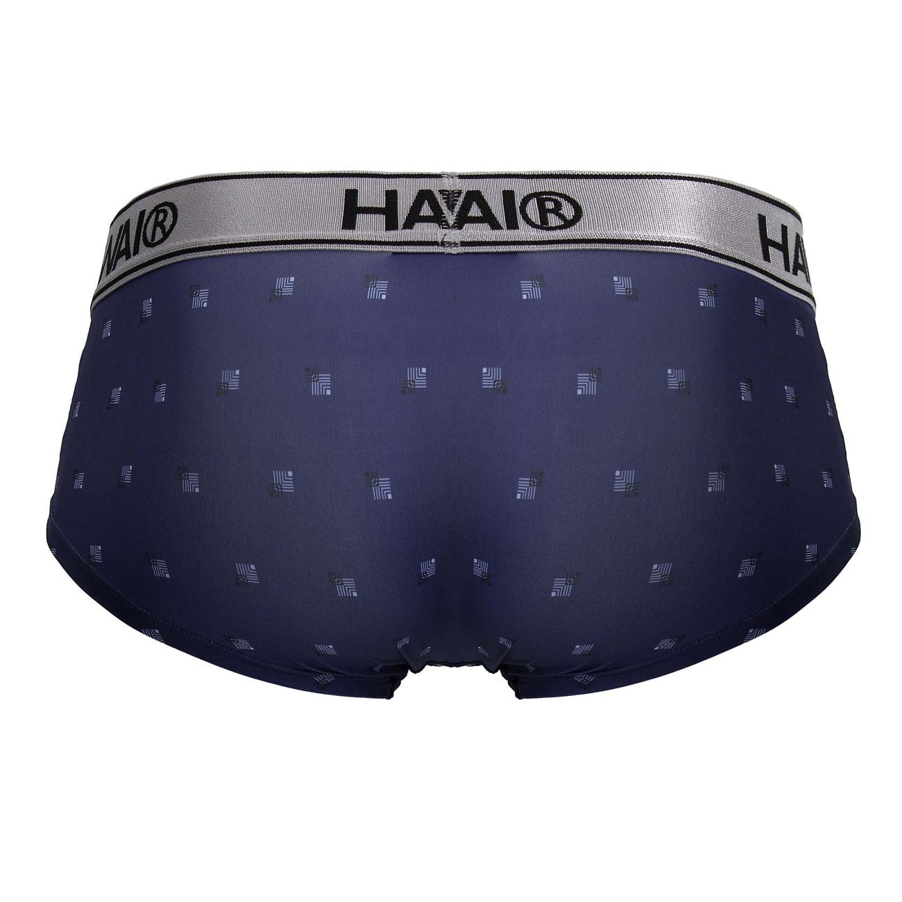 HAWAIR 42480 Printed Microfiber Briefs for Men Blue