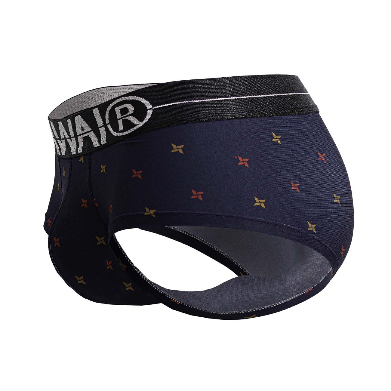 HAWAIR 42530 Printed Microfiber Briefs Dark Blue