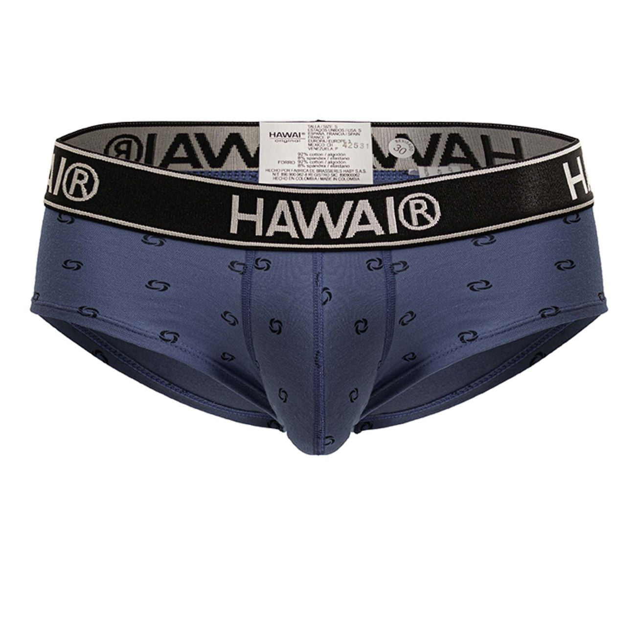 HAWAIR 42531 Cotton Blend Male Everyday Briefs Blue Quartz