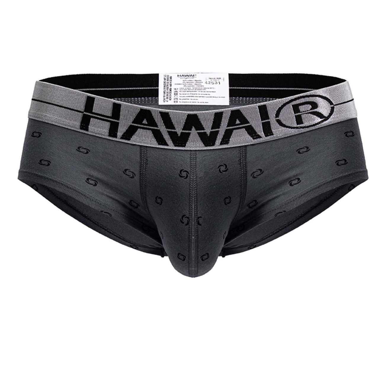 HAWAIR 42531 Cotton Blend Male Everyday Briefs Gray