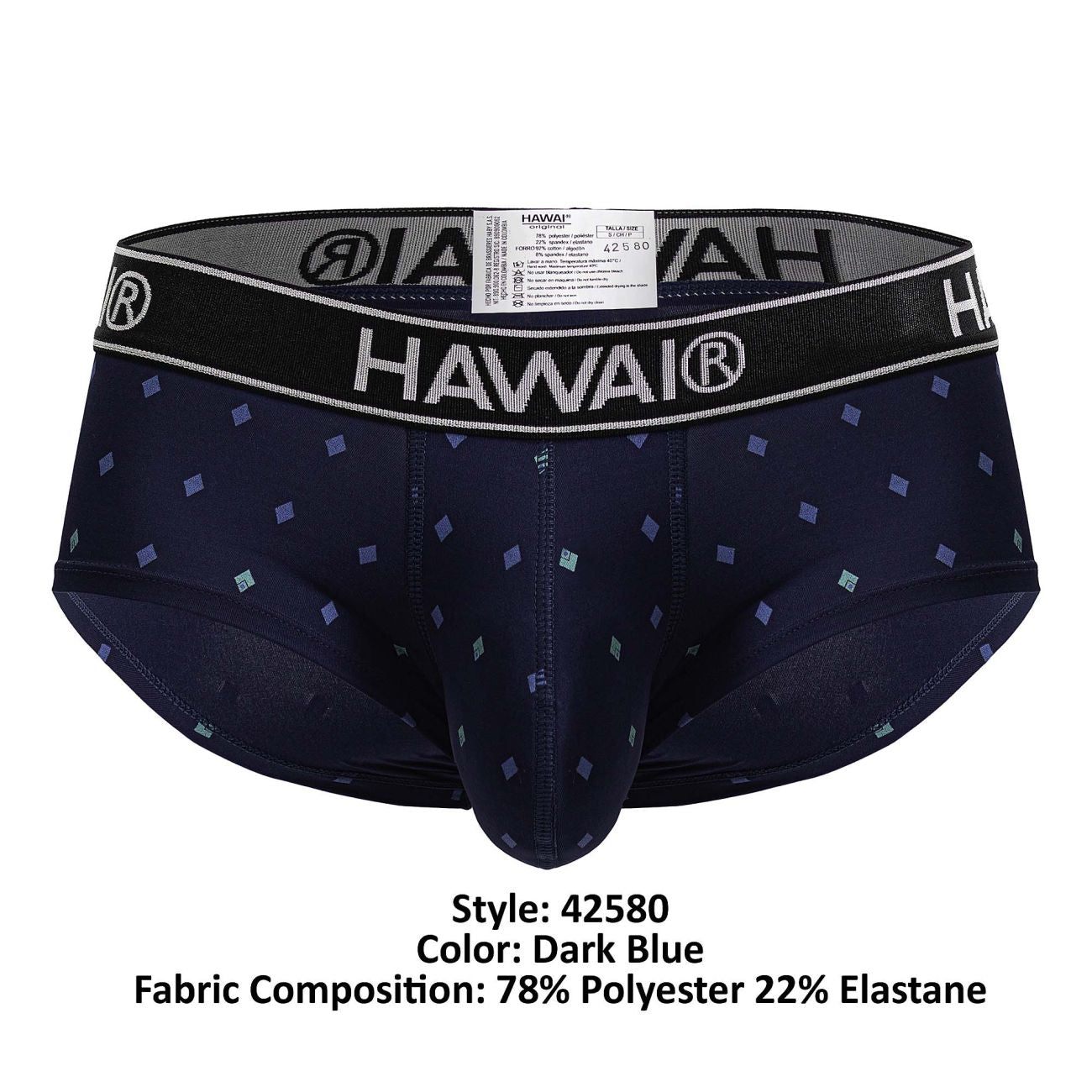 HAWAIR 42580 Male Sleek to Touch Microfiber Briefs Dark Blue