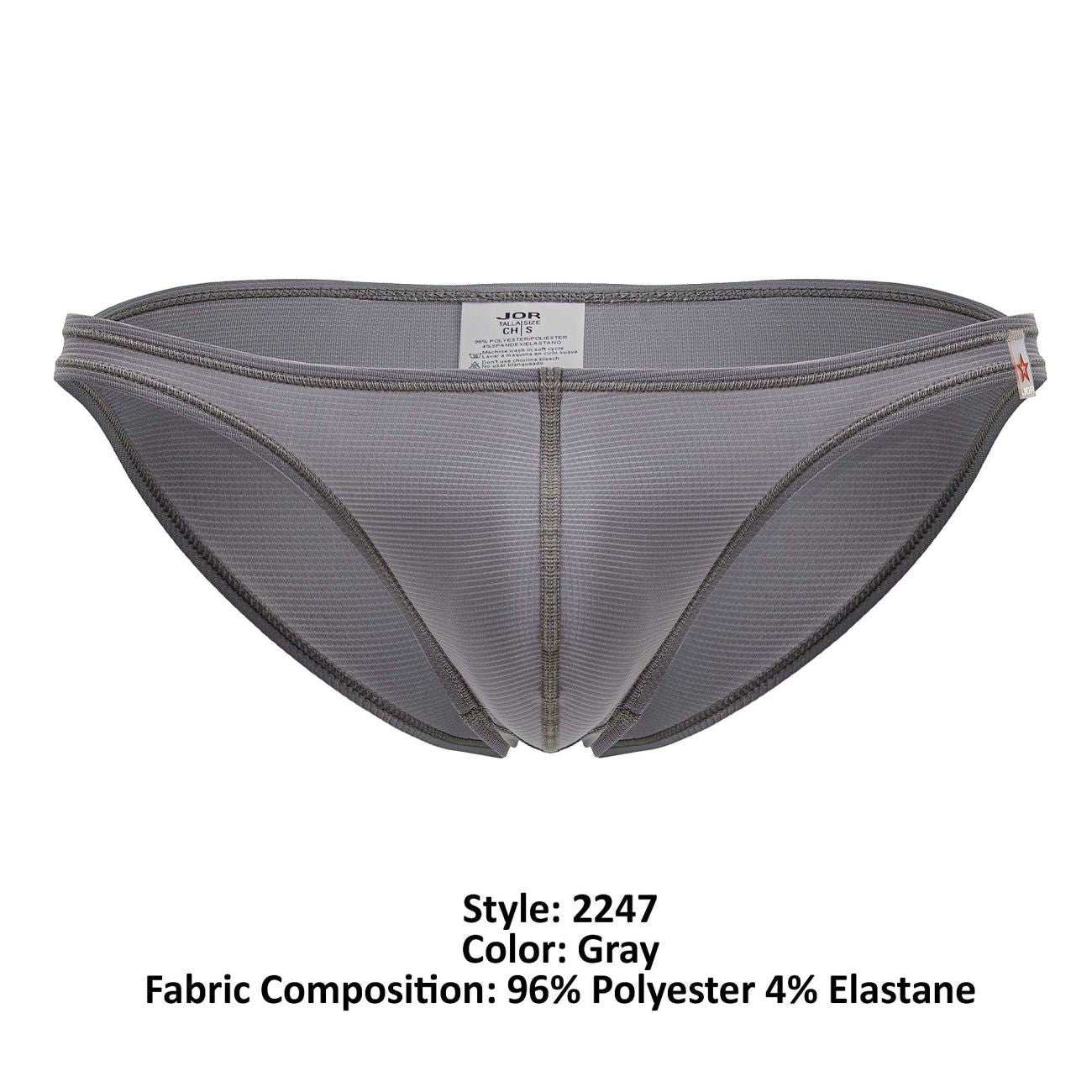 JOR 2247 Cosmo Mens Minimalist Bikini Brief Gray