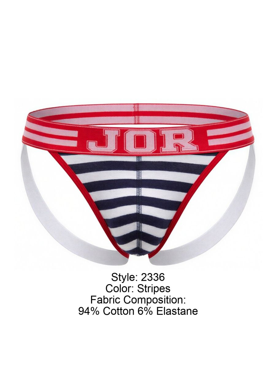 JOR 2336 Santorini Male Classic Nautical Jockstrap Stripes Plus Sizes