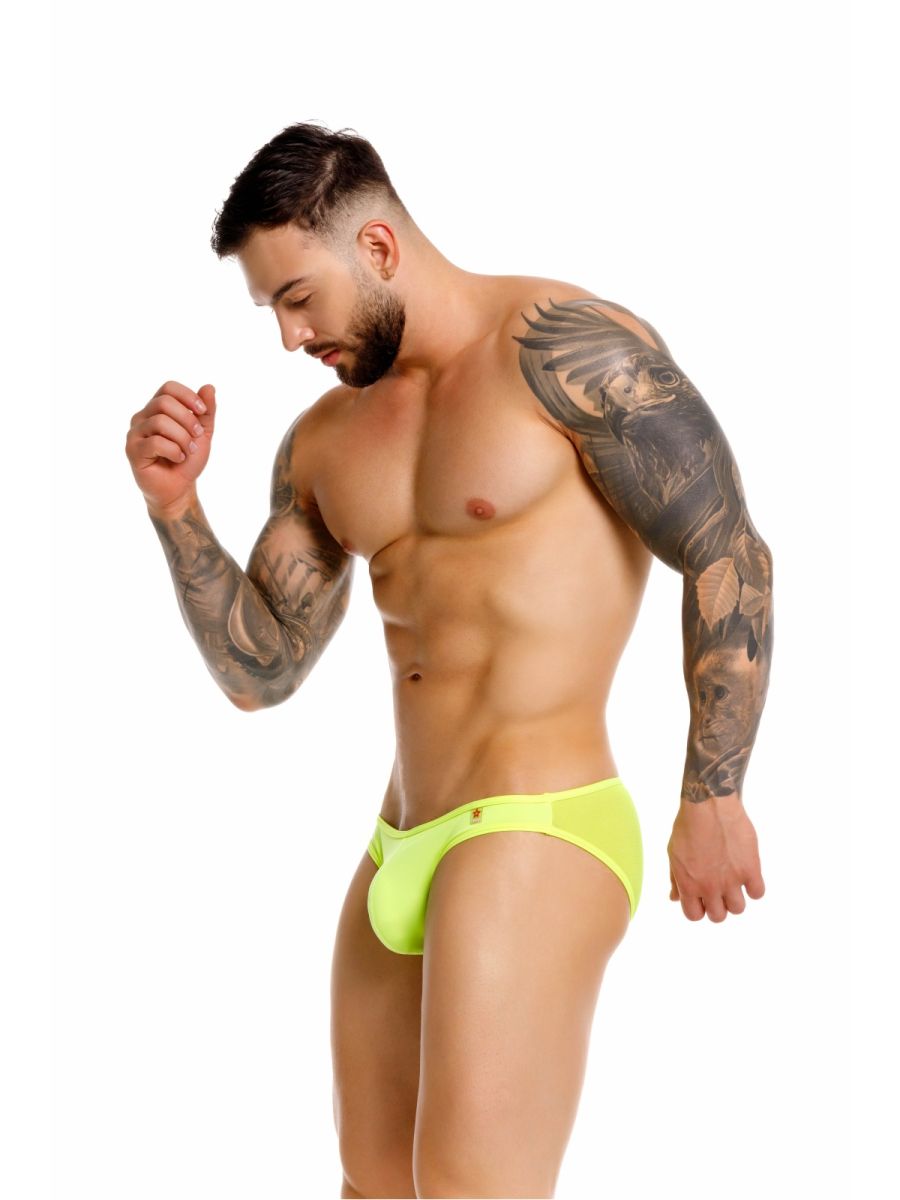JOR 2353 Origin Mens Minimal Sleek Bikini Neon Green Plus Sizes