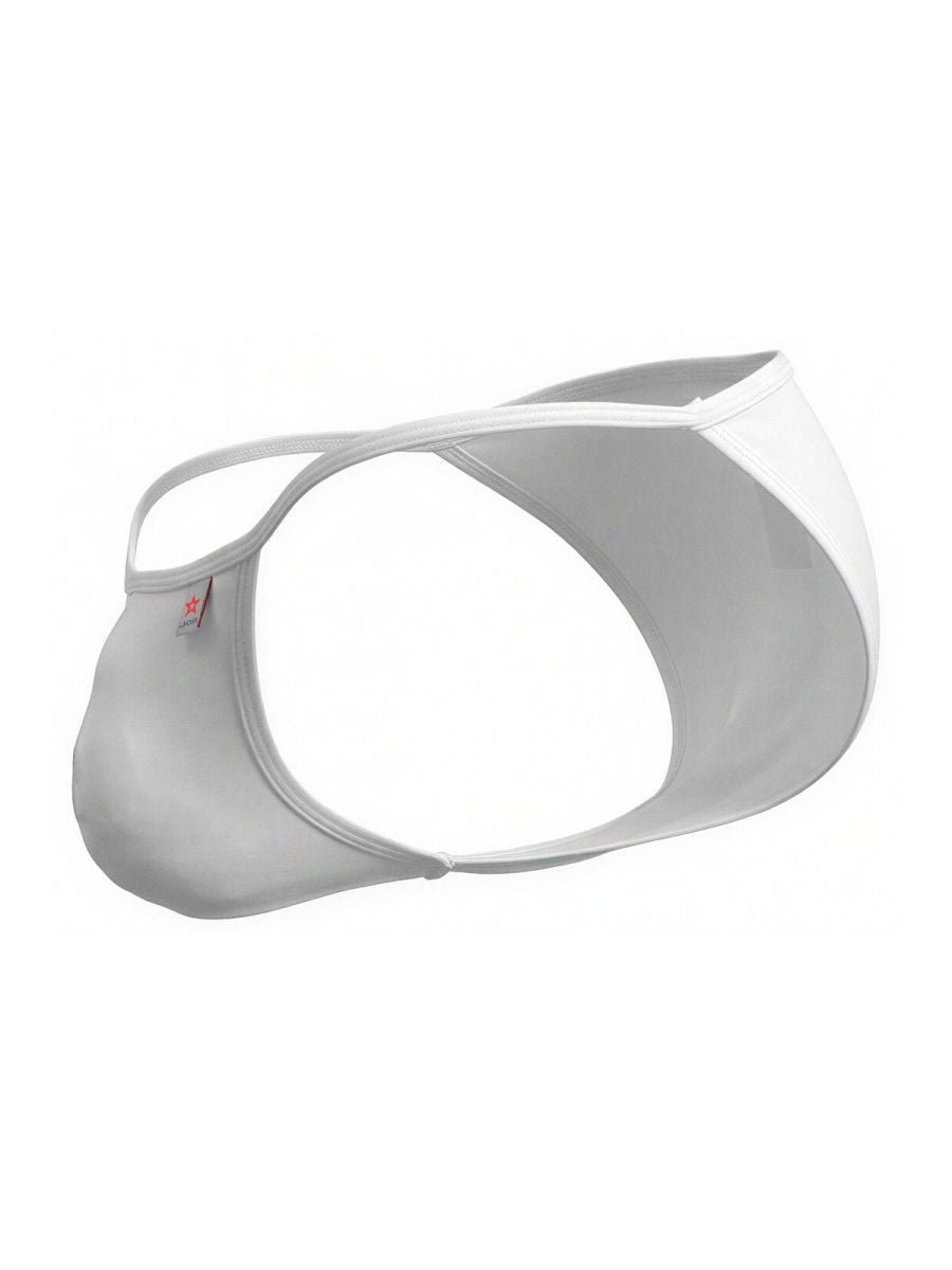 JOR 2358 Axel Mens Sleek & Bold Bikini with Barely-there Straps White Plus Sizes