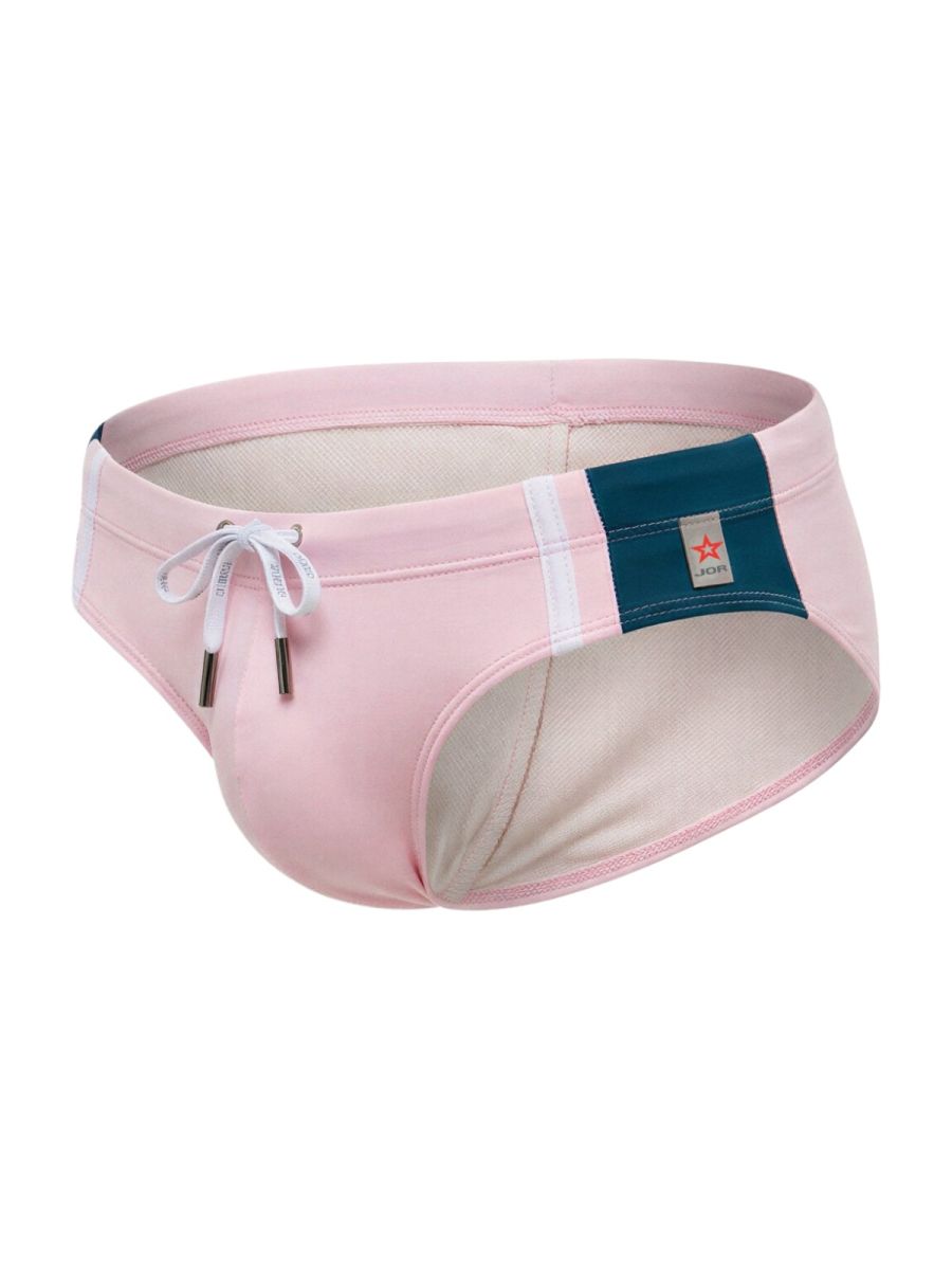 JOR 2384 Mens Neon Wind Swim Briefs with Support Pink Plus Sizes