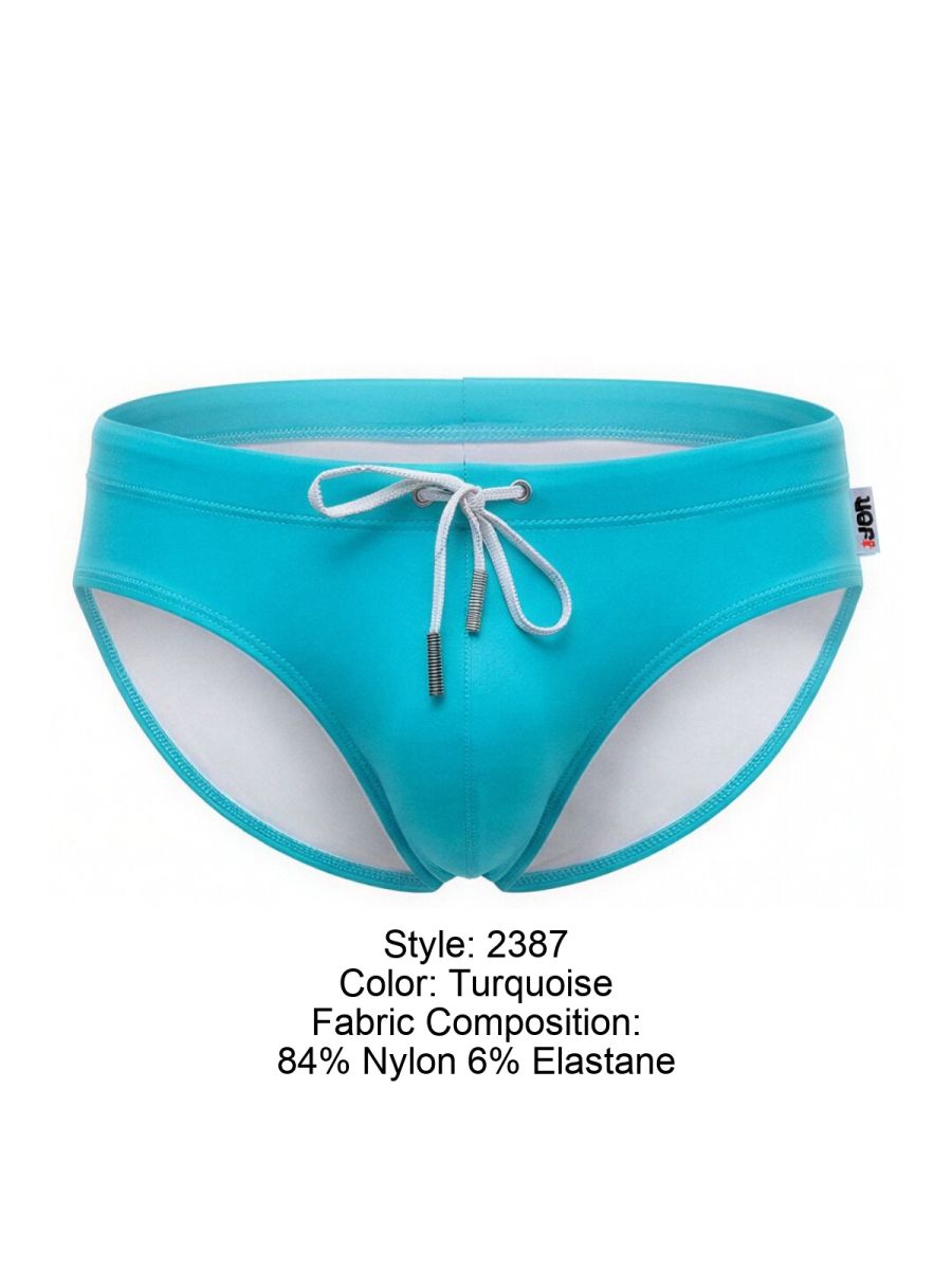 JOR 2387 Mens Pop of Colour Travel Swim Briefs Turquoise Plus Sizes