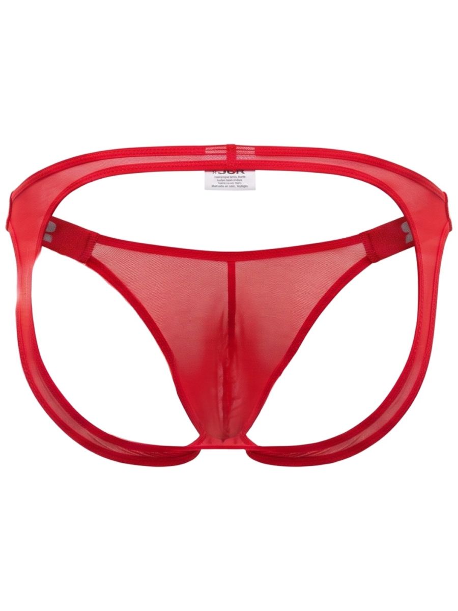 JOR 2465 Frost Mens Semi-sheer Mesh Seductive Style Jockstrap Red