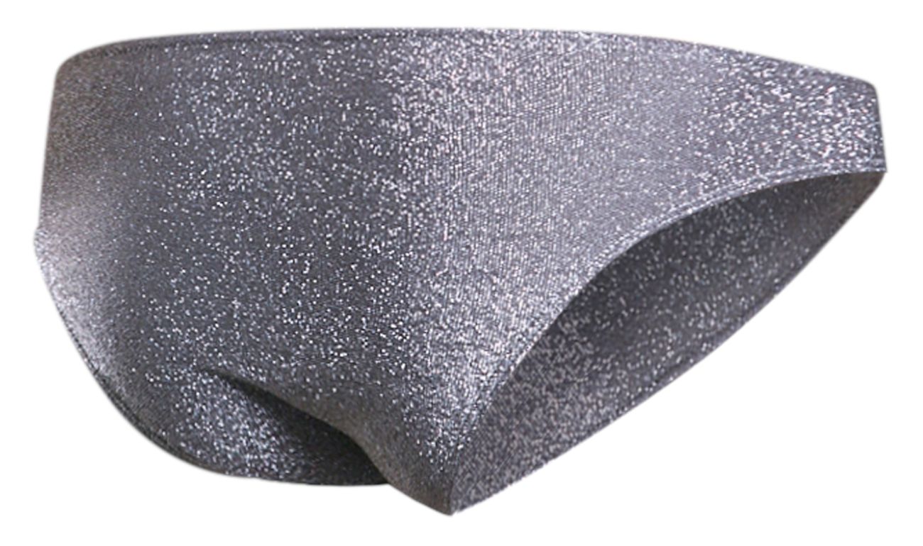 JUSTIN+SIMON XSJ01 Classic Silky Bikini Lurex Gray Plus Sizes