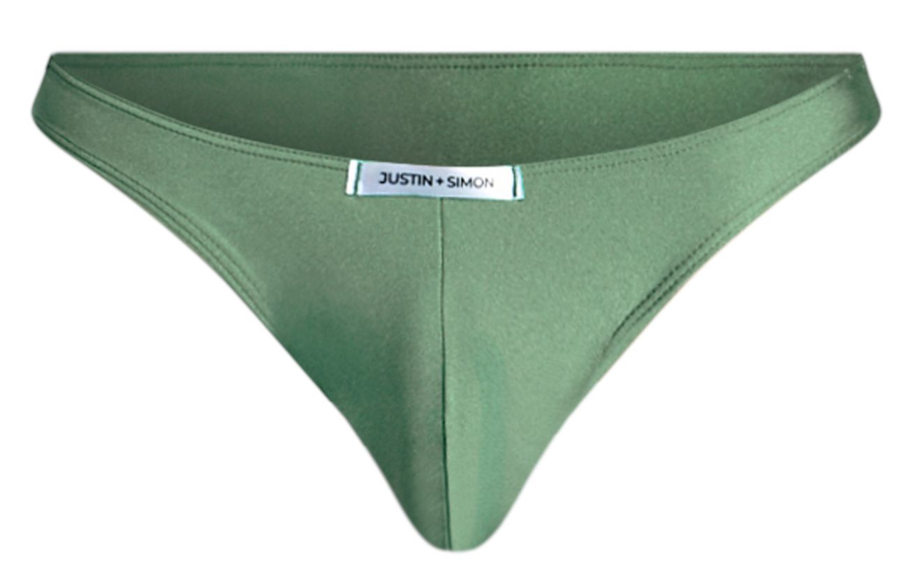 JUSTIN+SIMON XSJ01 Classic Silky Bikini New Green Plus Sizes