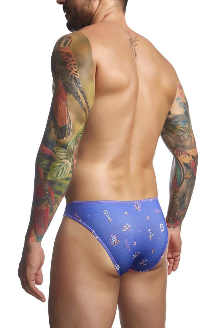 JUSTIN+SIMON XSJ01 Classic Silky Bikini Party Blue Plus Sizes