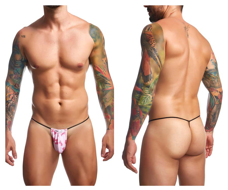 JUSTIN+SIMON XSJ02 Silky G-String Bulge Coquette Bows
