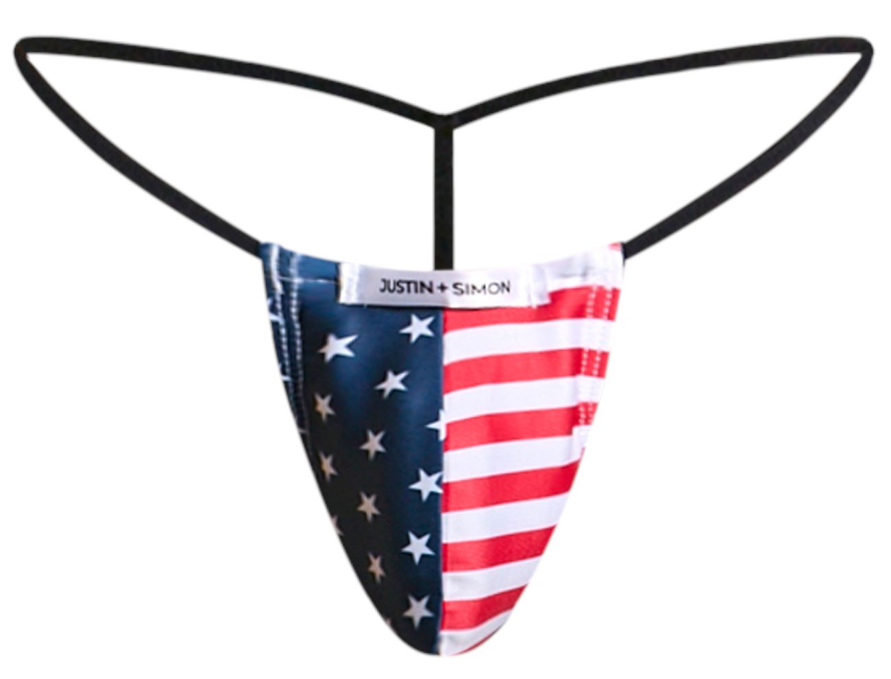 JUSTIN+SIMON XSJ02 Silky G-String Bulge USA Flag