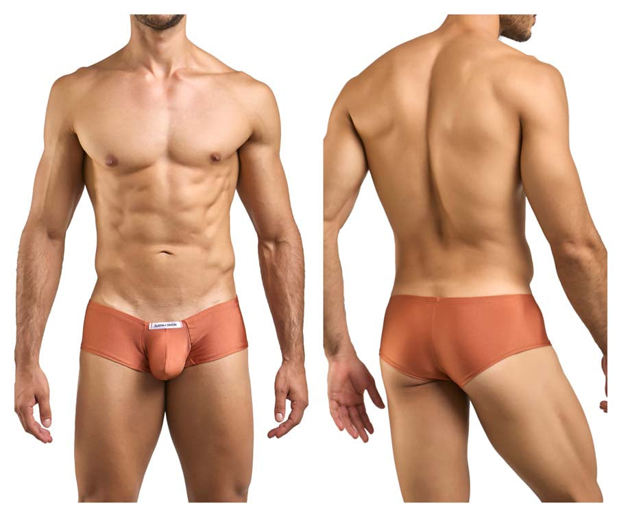 JUSTIN+SIMON XSJ13 Mens Cheeky Bulge Boxer Short Ochre Plus Sizes