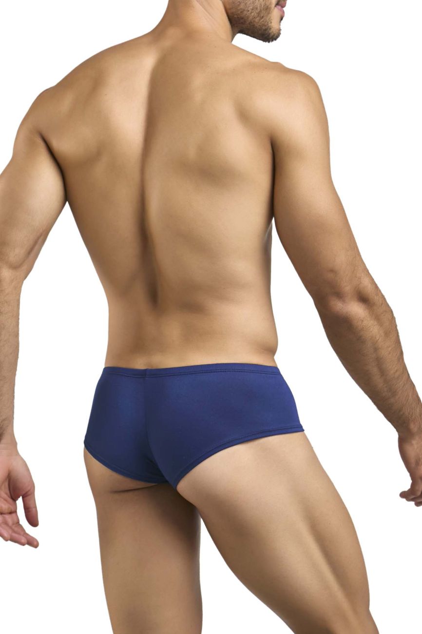 JUSTIN+SIMON XSJ13 Mens Cheeky Bulge Boxer Short Peach Navy Plus Sizes