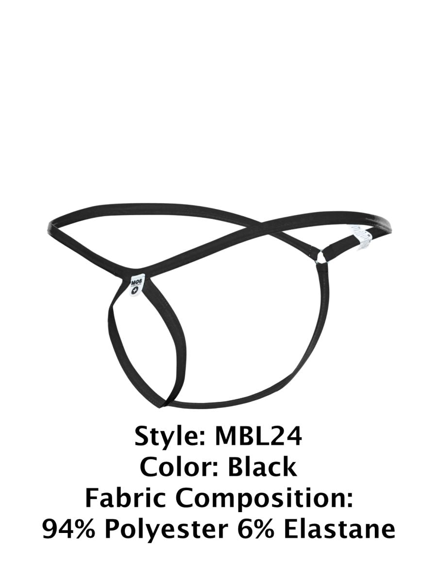MaleBasics MBL24 Mens Extreme Tear Drop Thongs Black