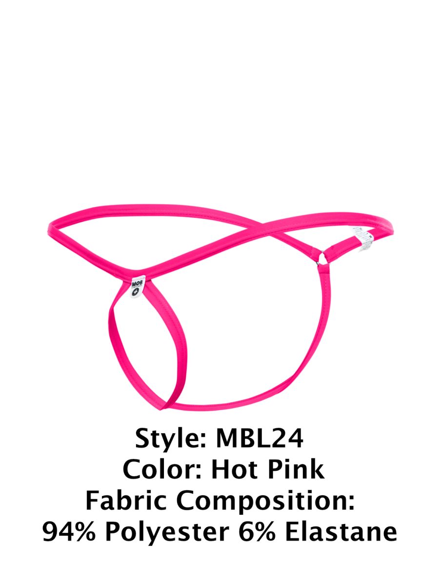 MaleBasics MBL24 Mens Extreme Tear Drop Thongs Hot Pink