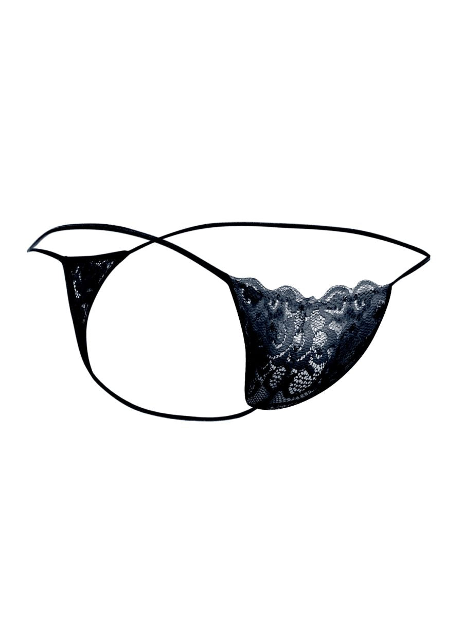 MaleBasics MBL27 Mens Sexy Floral Lace Thongs Black
