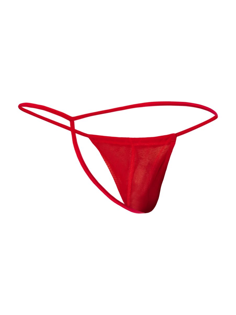 MaleBasics MBL59 Mens Sinful Thongs with Narrow Straps Red Mesh