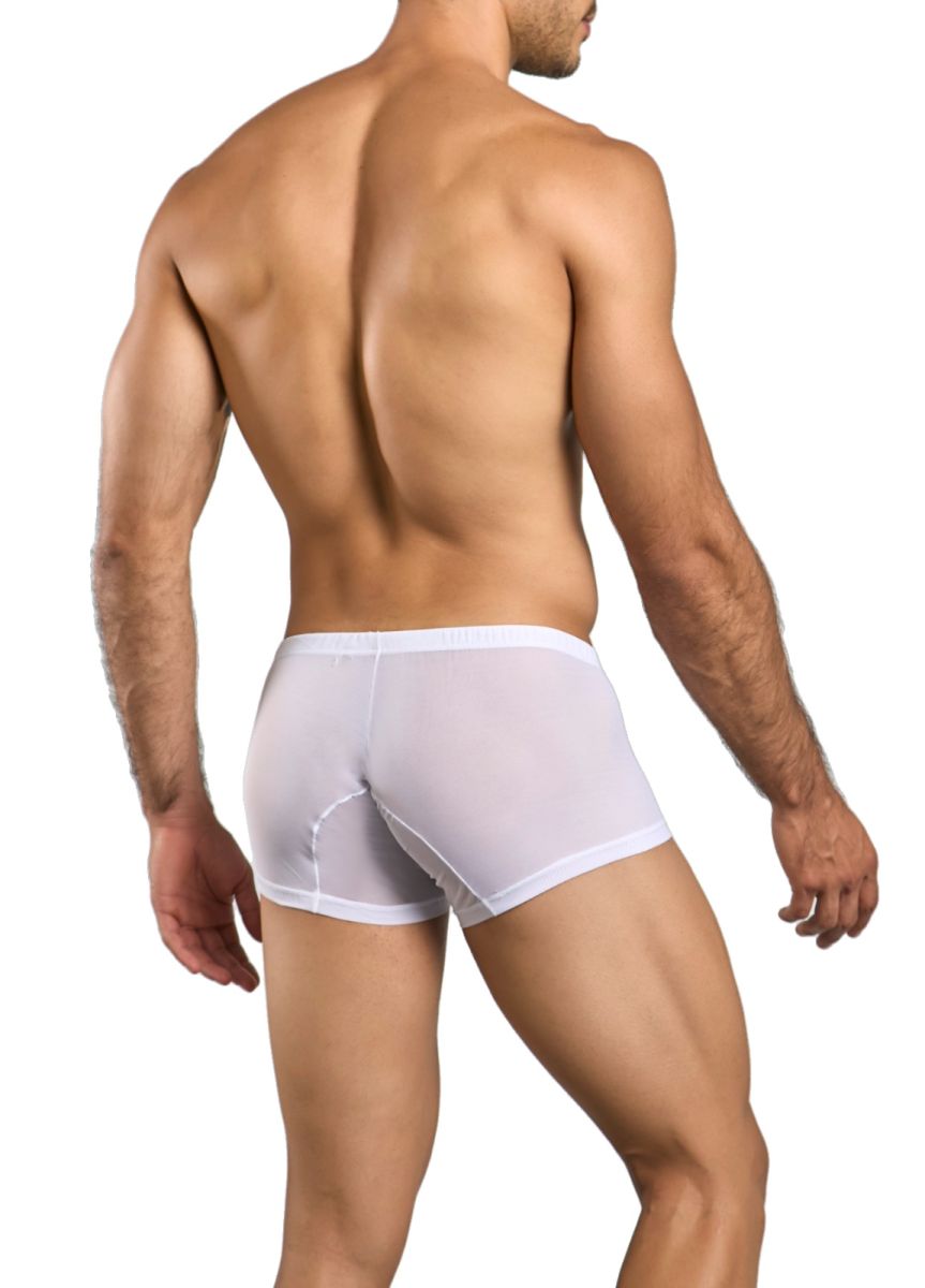 MaleBasics MBL78 Mens Sexy Barely There Trunks White Mesh