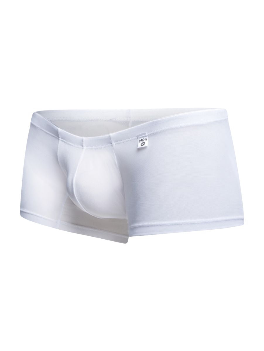 MaleBasics MBL78 Mens Sexy Barely There Trunks White Mesh