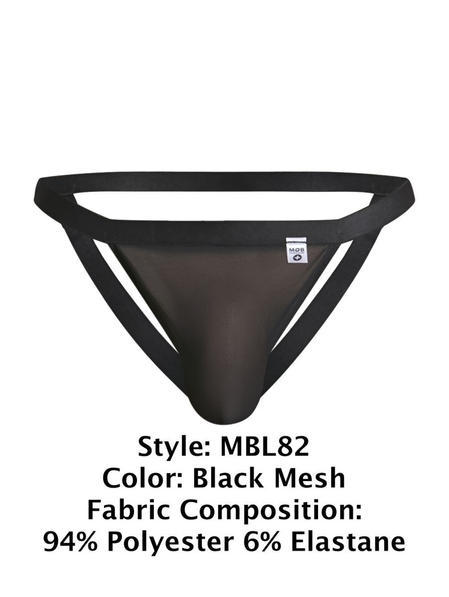 MaleBasics MBL82 Mens Extreme Sexy Jockstrap Black Mesh