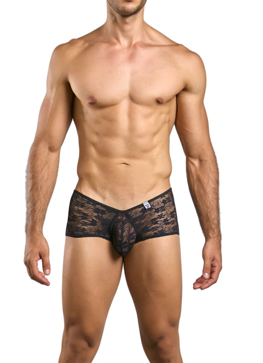 MaleBasics MBL83 Loop Mens Sexy & Cheeky Trunks Black Lace