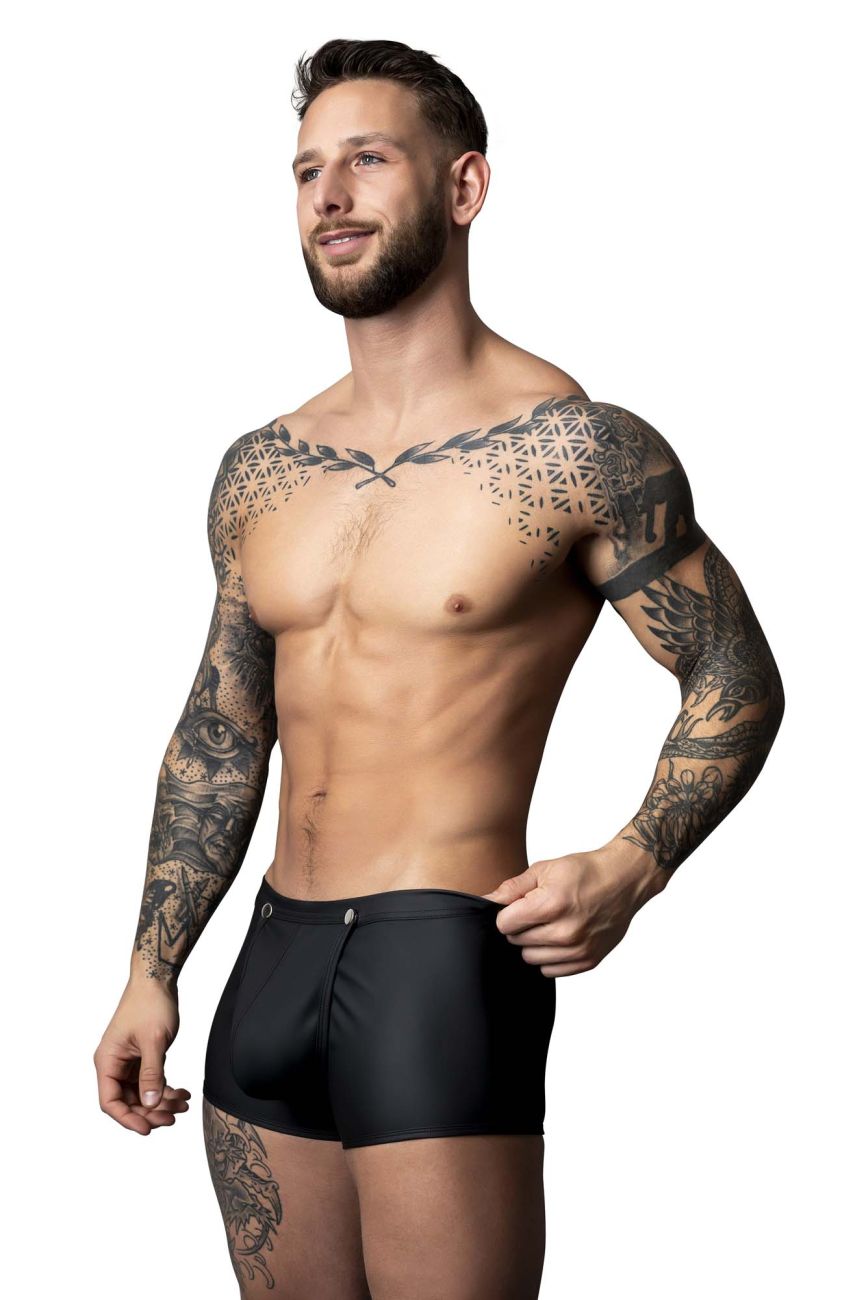 Male Power 120-298 Oh Snap Snap Off Front Short Black