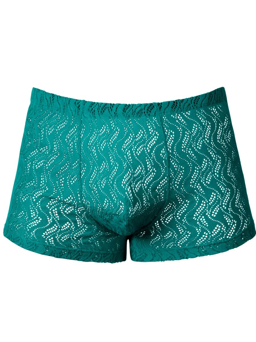 Male Power 150-305 Male Sheer Ripple Pouch Short Teal