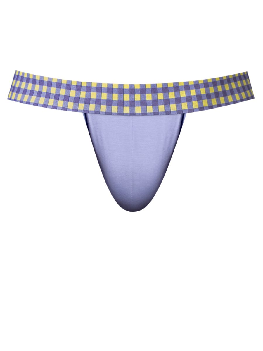 Male Power 350-306 Male So Comfy Gingham Jock Purple