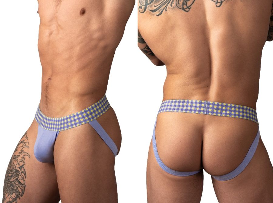 Male Power 350-306 Male So Comfy Gingham Jock Purple