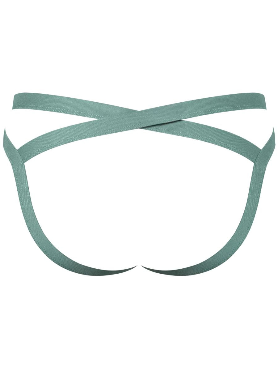 Male Power 394-308 Mens Strappy Back Eco Cozy Jock Green