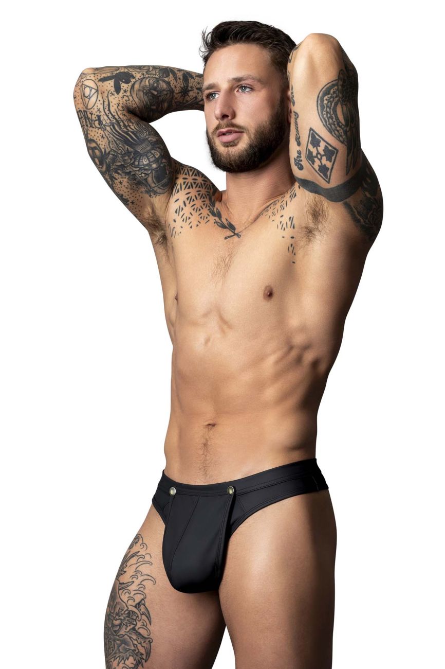 Male Power 410-298 Oh Snap Snap off front Male Thong Black
