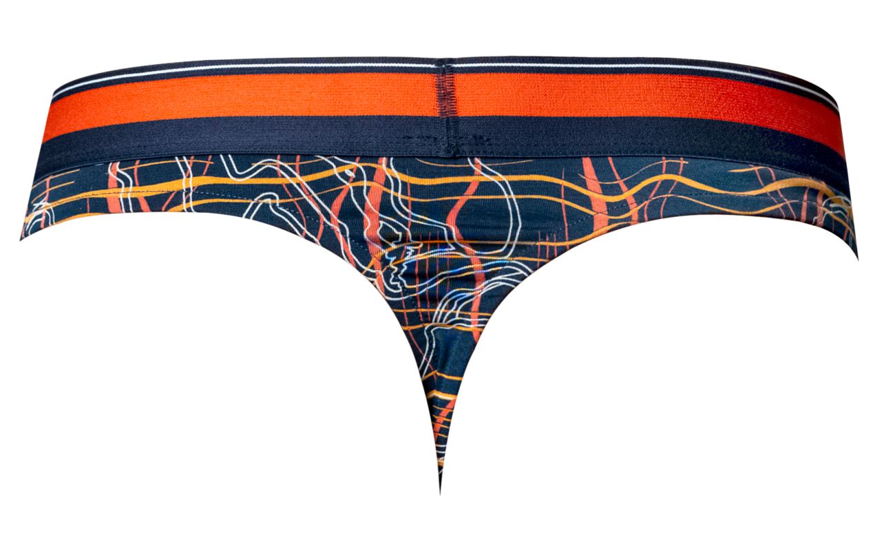 Male Power 412-299 Soo Cumfy Male Thong Navy-Orange