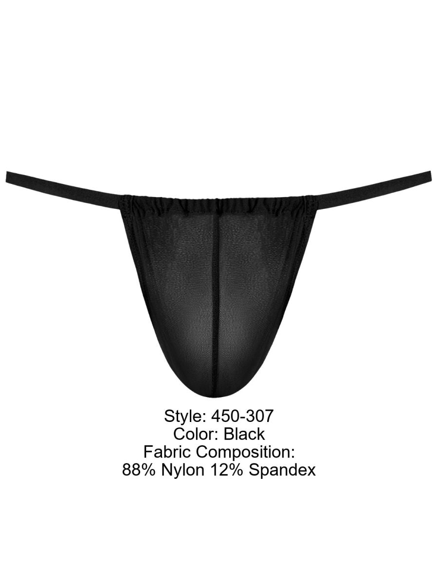 Male Power 450-307 Mens Daring Sheer Mesh 2 G-String Black