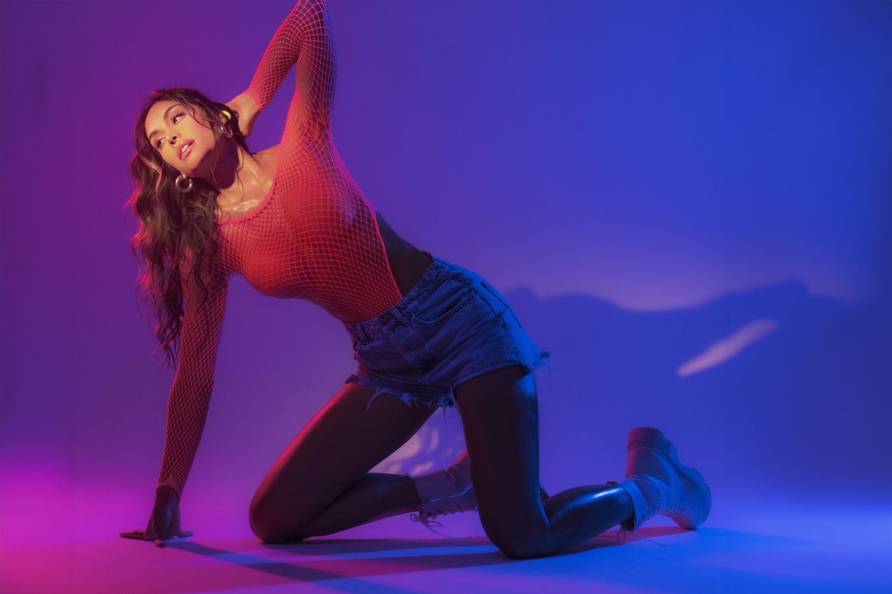 Mapale 1119 Long Sleeve Fishnet Bodysuit