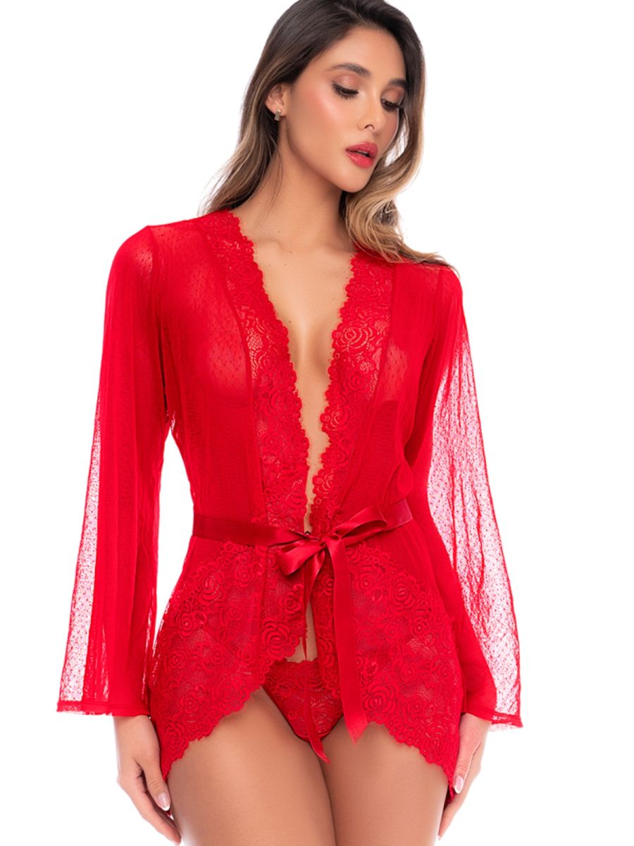 Mapale 7639 Robe with matching Thong Color
