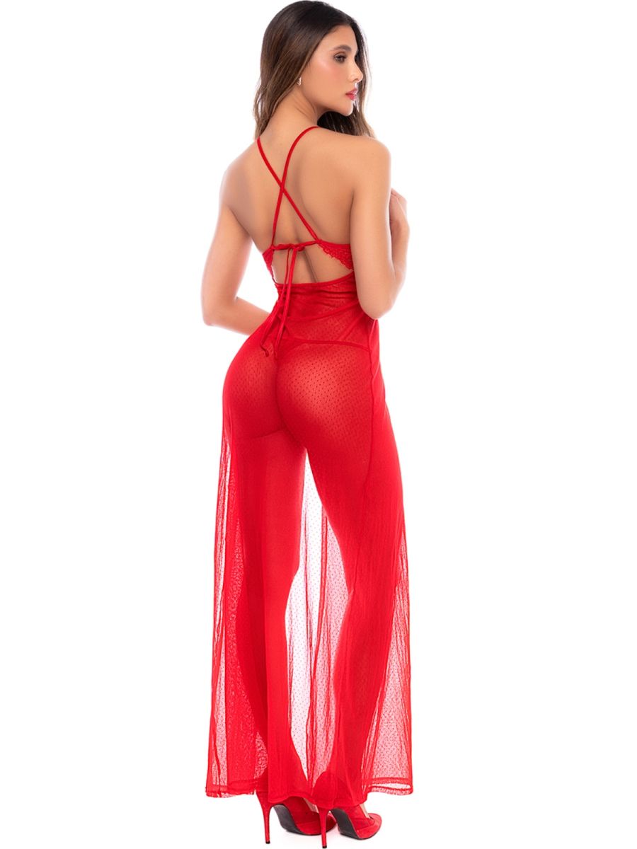 Mapale 7649 Long Gown with matching Thong Color